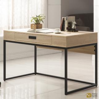 【WAKUHOME 瓦酷傢俱】Olga工業風辦公桌-B001-853-A-胡桃色B001-853-B-黃橡色