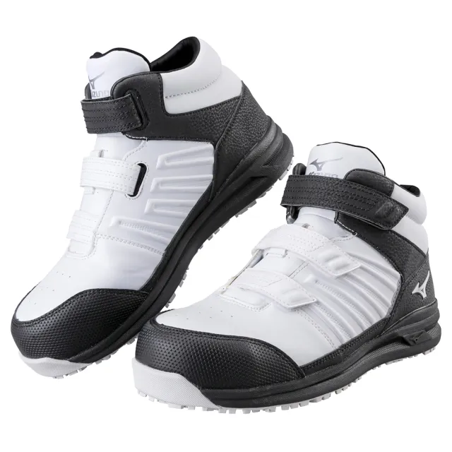 【MIZUNO 美津濃】F1GA225601(高筒 皮革 黏扣 安全防護鞋 塑鋼 鋼頭 防護鞋 工作鞋)