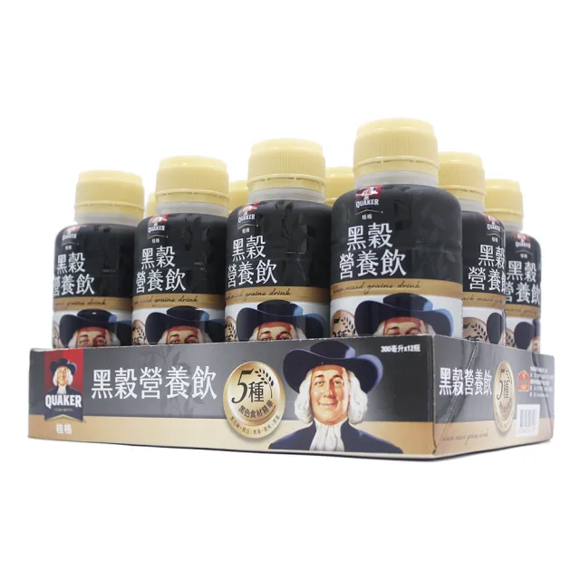 【美式賣場】QUAKER 桂格 黑穀營養飲(300ml X 12罐)