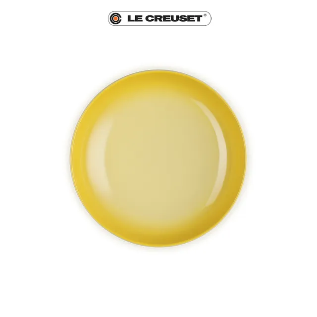 【Le Creuset】瓷器輕虹霓彩系列深圓盤20cm(閃亮黃)