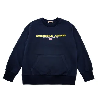 【Crocodile Junior 小鱷魚童裝】『小鱷魚童裝』LOGO印圖T恤-丈青藍(U62413-05-大碼款)