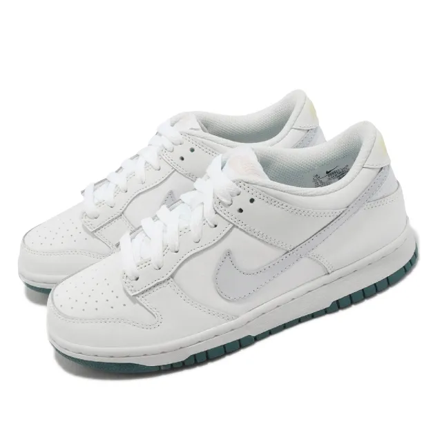 【NIKE 耐吉】Dunk Low GS 大童鞋 女鞋 白 莫藍迪綠 White Grey Teal(FD9911-101)