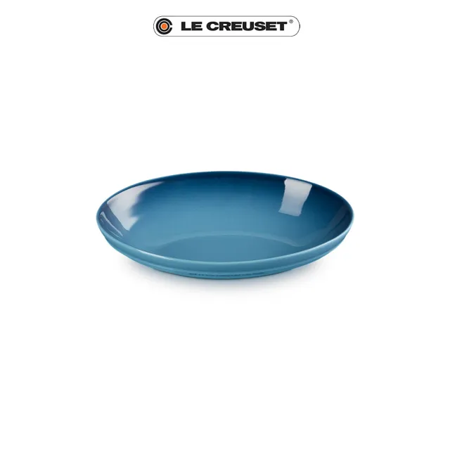 【Le Creuset】瓷器輕虹霓彩系列橢圓深盤23cm(水手藍)