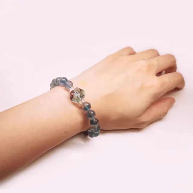 【MU LIFE 荒木雕塑藝品】星月碧海青天珠手鍊(螢石)