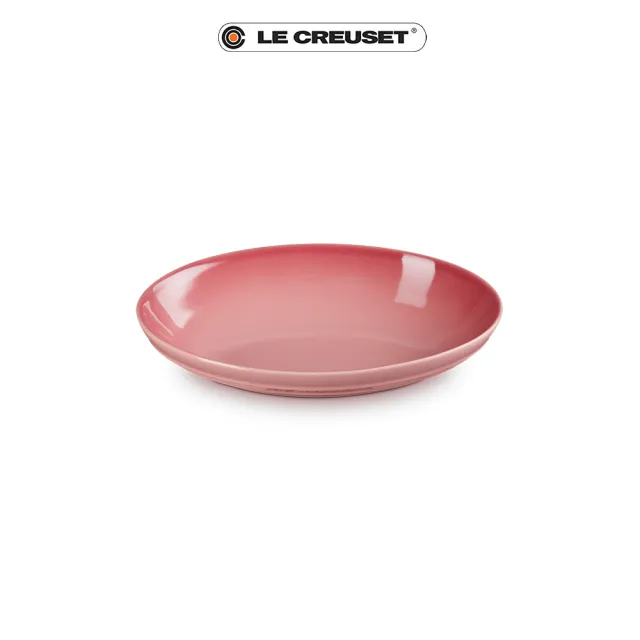 【Le Creuset】瓷器輕虹霓彩系列橢圓深盤23cm(薔薇粉)
