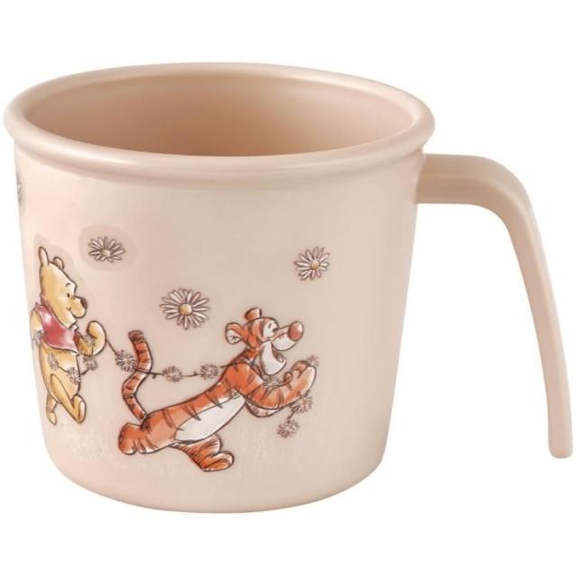 【小禮堂】Disney 迪士尼 小熊維尼 幼兒抗菌塑膠水杯 230ml Ag+ - 米好友雛菊款(平輸品)