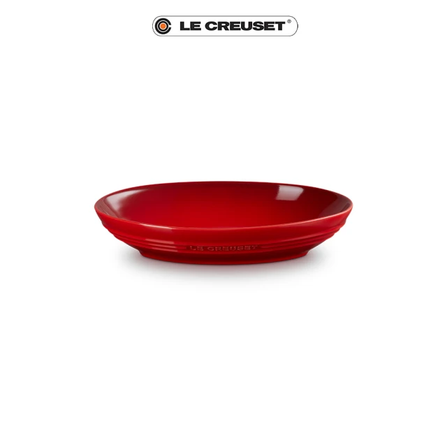 Le Creuset 瓷器輕虹霓彩系列橢圓深盤23cm(櫻桃紅)