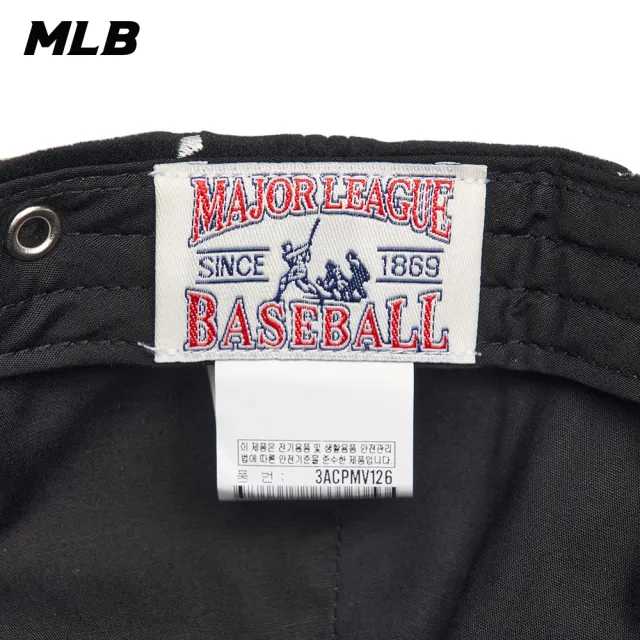 【MLB】可調式硬頂天鵝絨棒球帽 MONOGRAM系列 紐約洋基隊(3ACPMV126-50BKS)