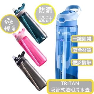 【bebehome】TRITAN吸管式透明冷水壺-750mL(大容量透明運動水壺 吸管是水壺)