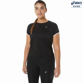 【asics 亞瑟士】ICON短袖上衣 女款 跑步 上衣(2012C741-001)