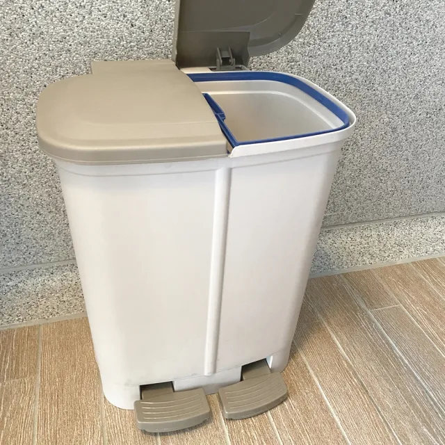 【簡單樂活】環保分類腳踏垃圾桶30L(/環保/ECO/垃圾分類/腳踏式/大掃除)