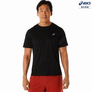 【asics 亞瑟士】ICON短袖上衣 男款 跑步 上衣(2011C734-001)