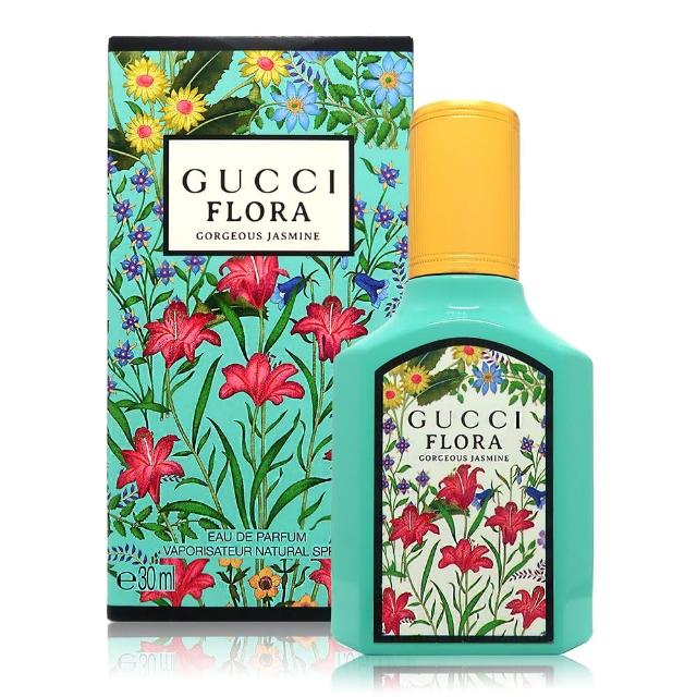 【GUCCI 古馳】Flora Gorgeous Jasmine 幻夢茉莉花女性淡香精 EDP 30ml(平行輸入)