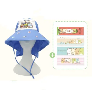 【瑟夫貝爾】組合-角落生物遮陽帽+冰涼巾 兩件組 防曬 遮陽 降溫首選(遮陽帽 保護不曬傷 降溫  