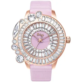 【Galtiscopio 迦堤】小閃耀茉莉系列 時尚水晶腕錶 / 42mm 女王節 禮物 推薦(SS2RGS001PPLS)