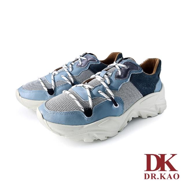 【DK 高博士】拼接交錯綁帶氣墊女鞋 73-2221-71 淺藍