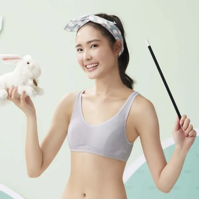 【BeenTeen 嬪婷】學生系列-甲殼素 AA70-85罩杯第二階段內衣 BB1605FX(棉花灰)