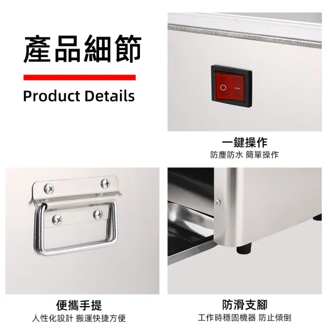 【tounichi 東日】電動全不鏽鋼台式切肉機切菜機(切片/切絲/切丁/可換刀頭)