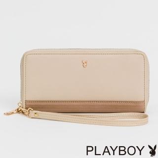 【PLAYBOY】ㄇ拉長夾 Bliss系列(杏色)