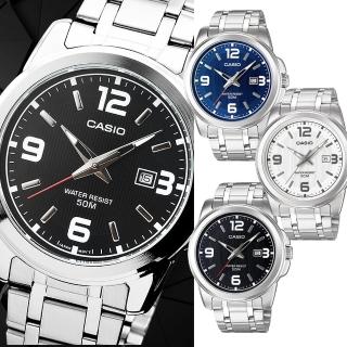 【CASIO 卡西歐】卡西歐簡約石英男鋼帶錶-多款任選(公司貨全配盒裝)