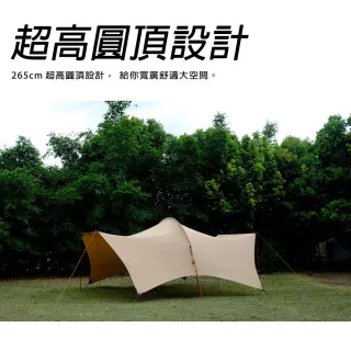 【NUIT 努特】長老系列 哈比 科技棉天幕帳 天幕帳 哈比天幕 遮陽帳 客廳帳 哈比天幕(NTGC77營柱套組)