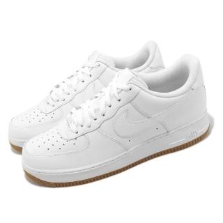 【NIKE 耐吉】休閒鞋 Air Force 1 07 男鞋 白 膠底 經典 AF1 皮革 小白鞋 基本款(DJ2739-100)