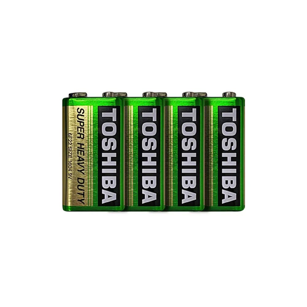 【TOSHIBA 東芝】環保碳鋅電池 9V專用電池 6F22UG-4入(原廠公司貨)