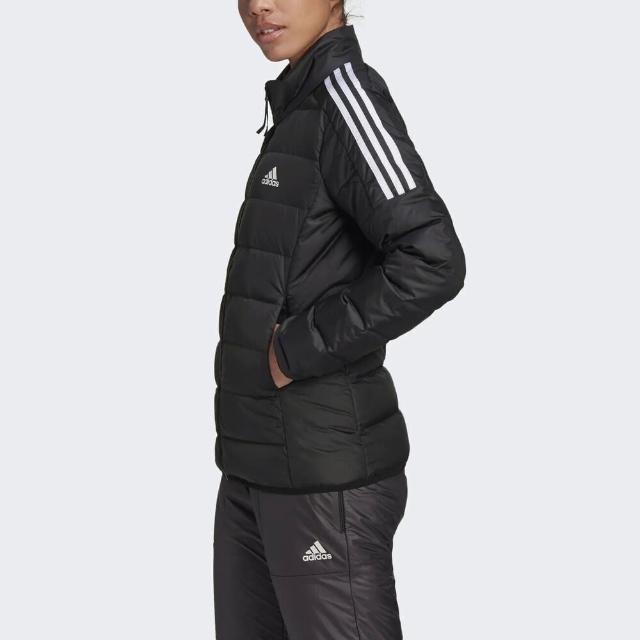 【adidas 愛迪達】W ESS DOWN JKT 女 羽絨外套 修身 立領 防風 休閒 輕量 保暖 冬季 黑(GH4593)