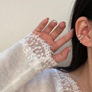 【Oni 歐妮】相遇 不對稱耳骨夾式耳環無耳洞耳扣耳夾耳窩夾(1個入)