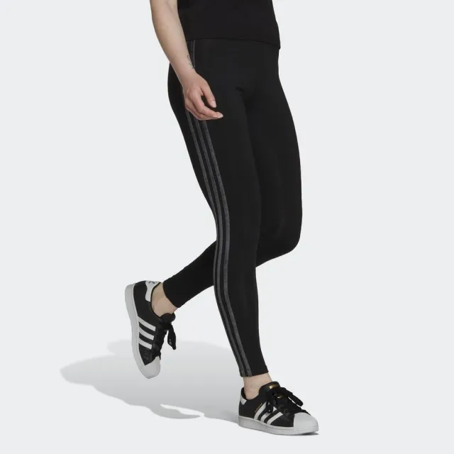 【adidas 愛迪達】Original Tight 女 緊身褲 舒適 彈力 中腰 時尚 運動 國際尺寸 黑(H18017)