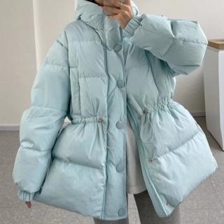 【巴黎精品】現貨+預購 真羽絨90%白鴨絨羽絨外套羽絨衣夾克(連帽收腰抽繩短款防寒保暖女外套7色p1ah43)