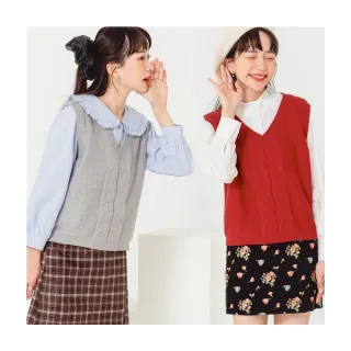 【OB 嚴選】V領Q彈針織溫暖麻花毛衣背心 《FA2642》