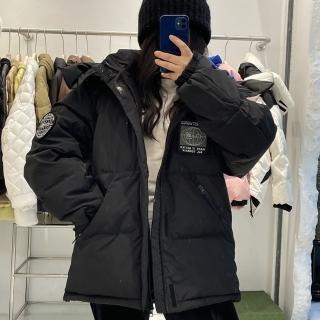 【巴黎精品】現貨+預購 真羽絨90%白鴨絨羽絨外套羽絨衣夾克(連帽拼色工裝短款男保暖女外套4色p1ah19)