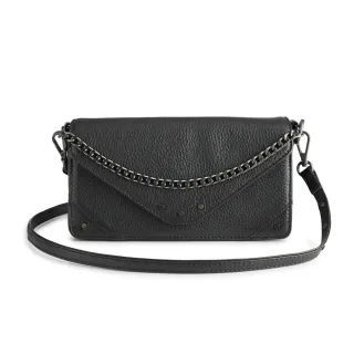 【MARKBERG】Tracey 丹麥手工牛皮個性翠絲鍊帶肩揹包 斜背包 手拿包 手提包 側肩包(暗金屬)