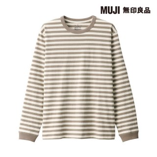 【MUJI 無印良品】男有機棉水洗粗織圓領長袖T恤(共8色)