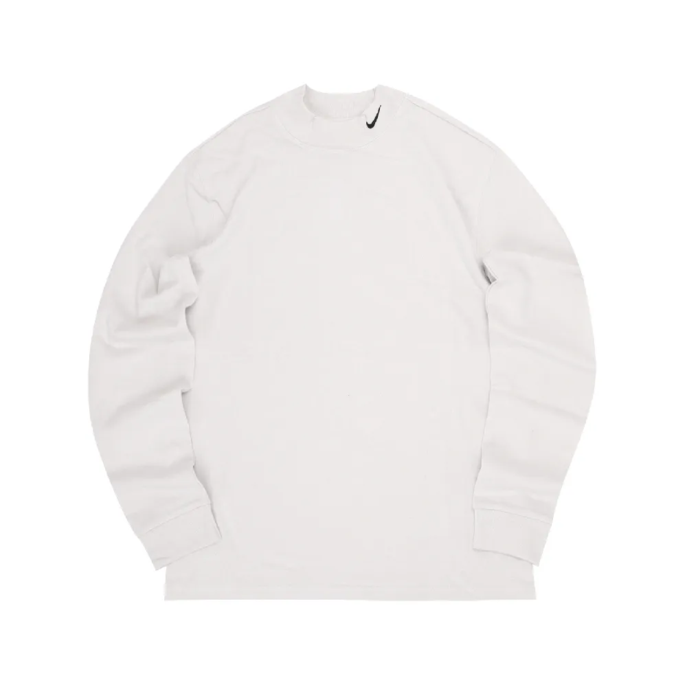 【NIKE 耐吉】長袖上衣 NSW Shirt 男款 米白 復古 寬鬆 小高領 重磅 休閒 長T(DX5869-030)