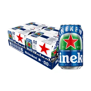 【Heineken 海尼根】海尼根00零酒精330ml鋁罐裝3箱(共72入)