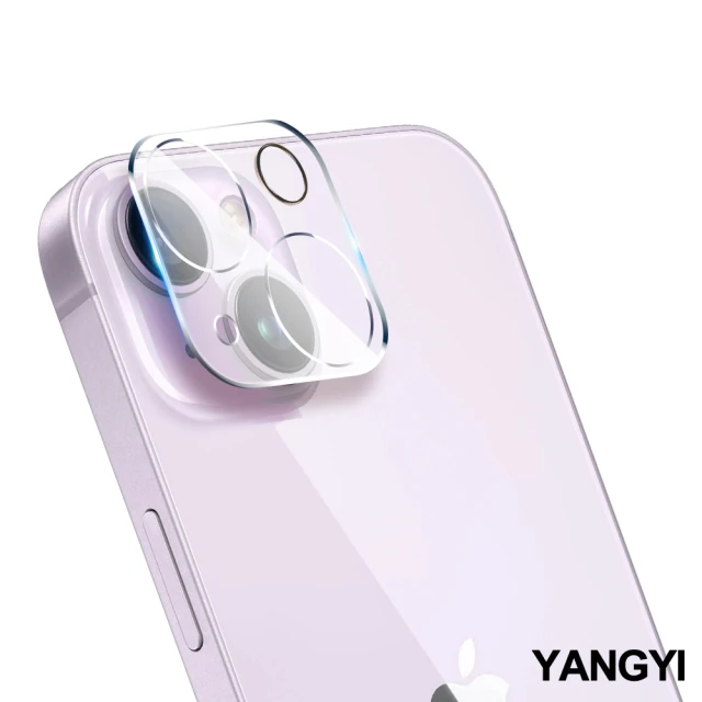 【YANG YI 揚邑】iPhone 14 / 14 Plus 防爆防刮3D全包覆9H夜光圈鏡頭鋼化玻璃膜保護貼