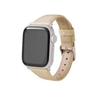 【Gramas】Apple Watch 38/40/41mm 莫蘭迪仕女真皮錶帶(象牙白)