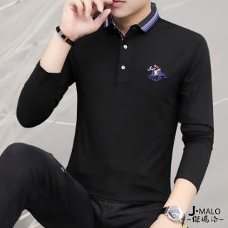 【J.Malo】韓系舒爽高棉質修身長袖T恤(韓系 舒爽 高棉質 修身 長袖T恤 男裝)