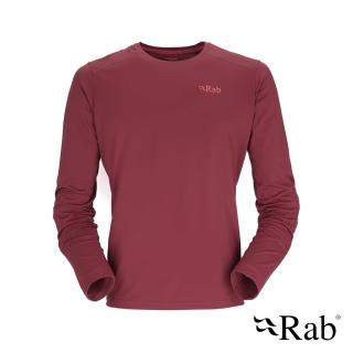 【RAB】Force LS Tee 長袖透氣排汗衣 男款 腥紅 #QBL07