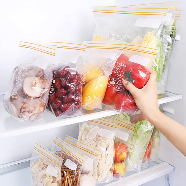 【Dagebeno荷生活】食品級PE材質立體加寬底部雙層密封保鮮袋 加厚款食品分裝袋-小號30只裝(2盒)