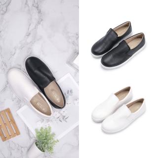 【FUFA Shoes 富發牌】經典素色日常懶人鞋-黑/白 1BC67 大尺碼女鞋(女鞋/女懶人鞋/小白鞋/便鞋)