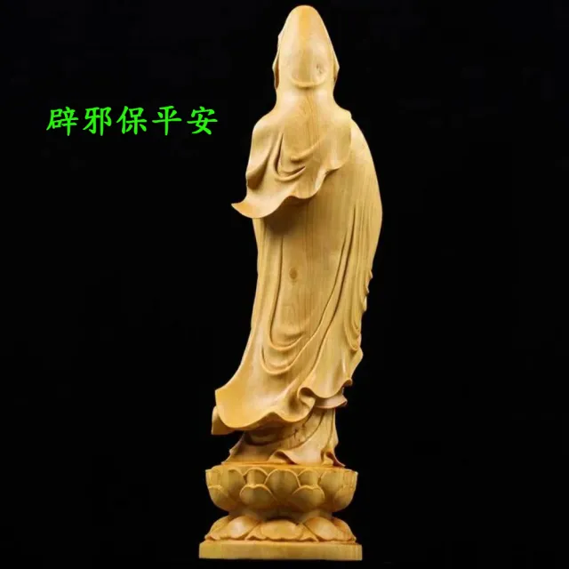 桃花源創意工坊】祥龍觀音木雕藝術-黃楊木(木雕) - momo購物網