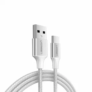 【綠聯】USB Type-C 充電線 Aluminum BRAID版 Silver 0.5公尺