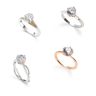 【純真鑽石】30分 F VS2 鑽石戒指 4款任選(培育鑽石/實驗室鑽石)