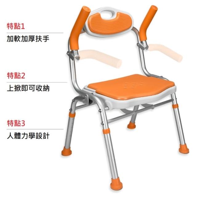 【樂購】9020 摺疊靠背洗澡椅(#加軟增厚#摺疊升級洗澡椅#浴室防滑#浴室收納)