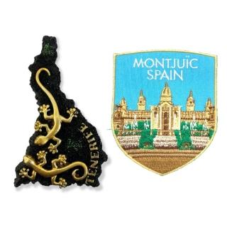 【A-ONE 匯旺】西班牙守宮壁虎Tenerife Gecko 冰箱貼+西班牙蒙特惠奇山電繡刺繡2(C149+254)
