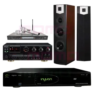 【音圓】S-2001 N2-130+OKAUDIO AK-7+OKAUDIO AK-7+SK-600V(點歌機4TB+擴大機+無線麥克風+喇叭)