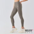 【Mollifix 瑪莉菲絲】鍺離子高腰提臀蜜桃瑜珈褲、瑜珈服、Legging(褐)